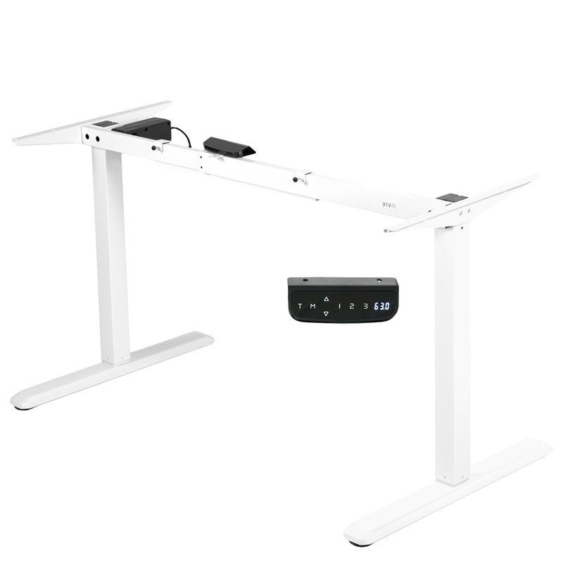 VIVO White Electric Stand Up Desk Frame Single Motor Standing Height Adjustable