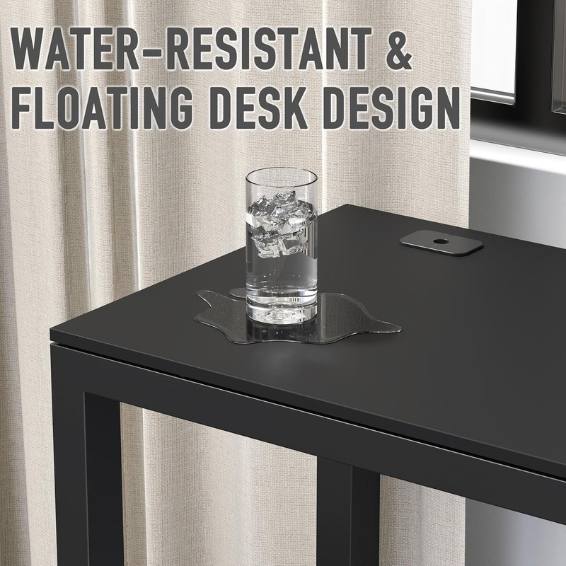 SHW 55x60 L Shape Corner Office Computer Desk Black gallery