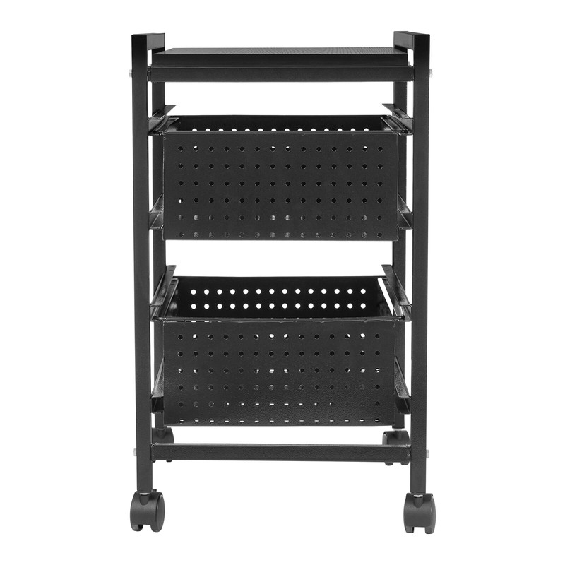 2-Tier File Storage Drawer Cart Organizer on Wheels for Home Office Small Space gallery