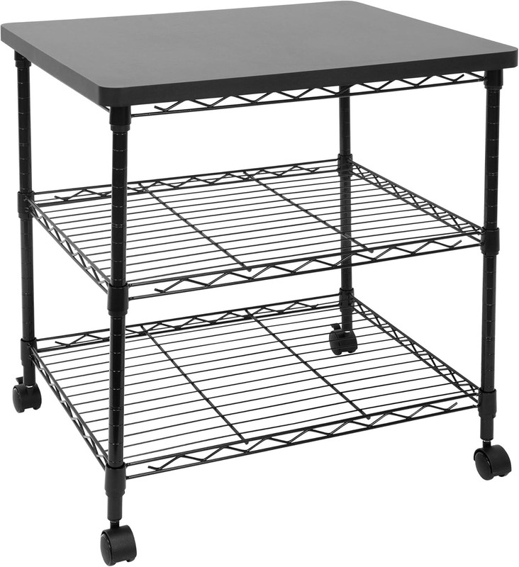 Mount-It! Printer Stand with Wheels | 3-Tier Large Printer Cart with Storage She gallery
