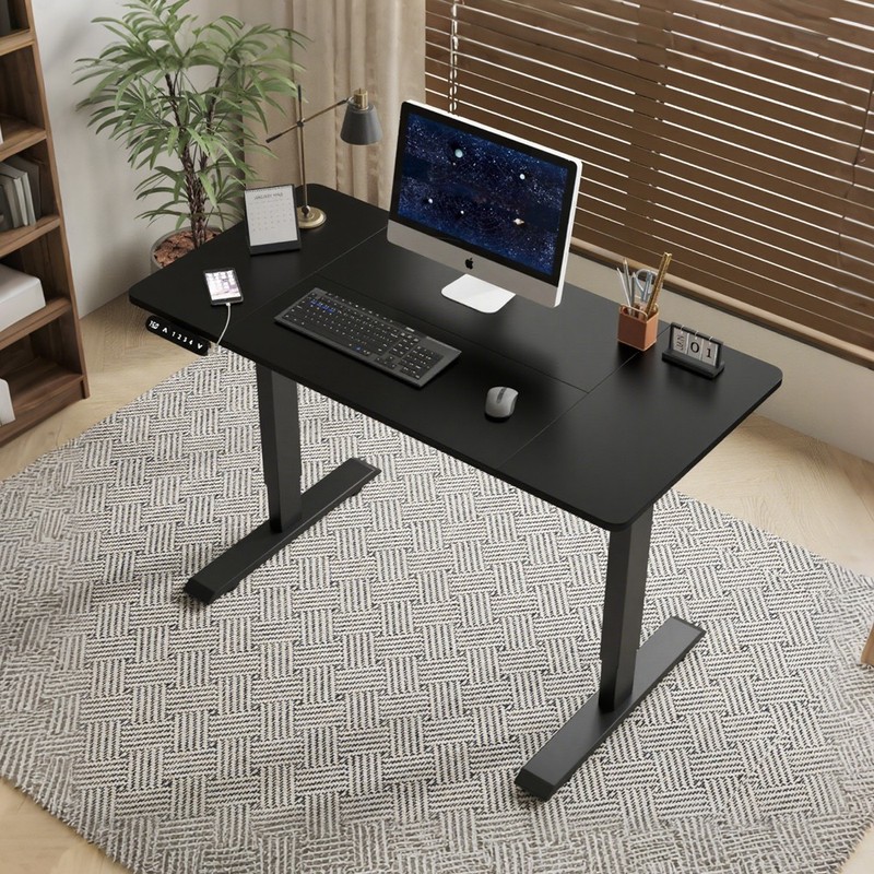 55" Lift-up Home Office Computer Table Height Adjustable 27"-45" Standing Desk