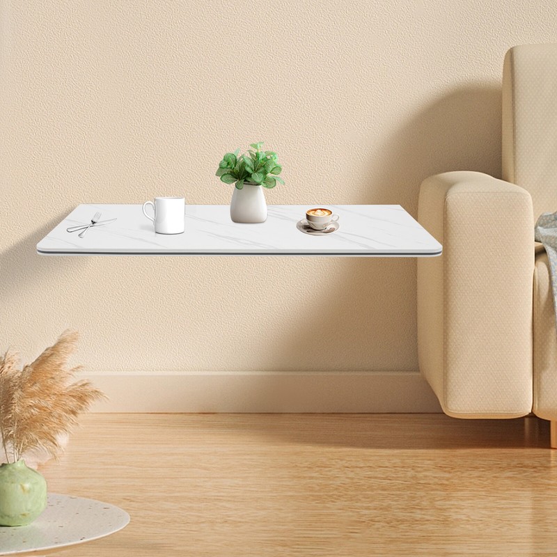 Modern Folding Wall Desk Wall-mounted Folding Table Foldable Table Indoor White gallery