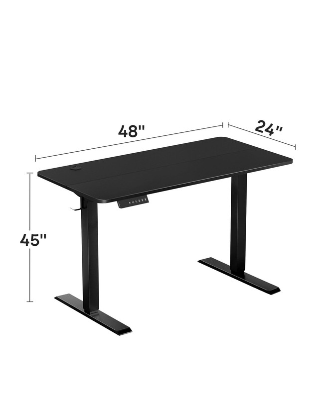 Electric Standing Desk Adjustable Height, 48 x 24 Inch Computer Desk with Hea... gallery