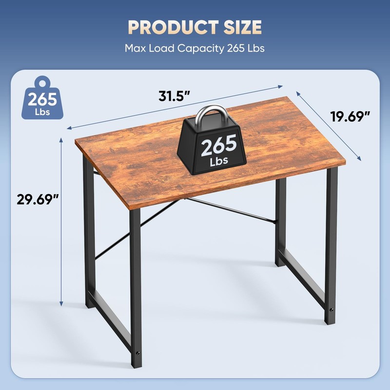 32 in Small Computer Desk for Home Office Modern Study Work Table Simple Style.. gallery
