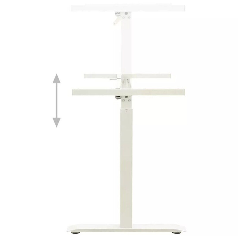vidaXL Manual Height Adjustable Standing Desk Frame Hand Crank White gallery