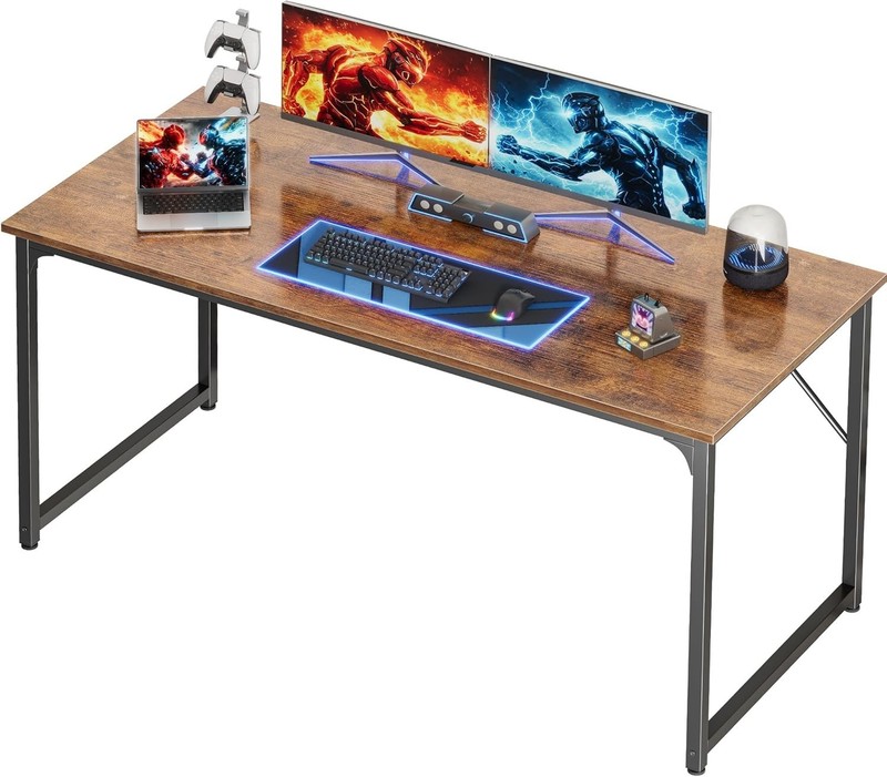 PRAISUN 55 X 24 Inch Computer Desk with Deeper Desktop
