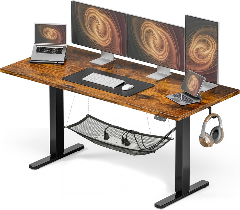 Electric Standing Desk, Height Adjustable Home Office Desk with Memory Presets &