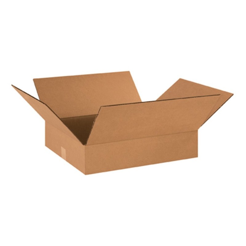 Box Usa Usa 18164 Flat Corrugated Cardboard 18 L X 16 W X 4 H Kraft For Packing