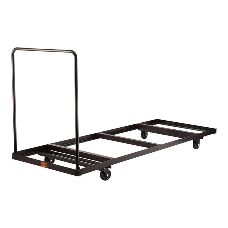 NPS Modern Metal Folding Table Dolly for Horizontal Storage Up To 96″L in Brown
