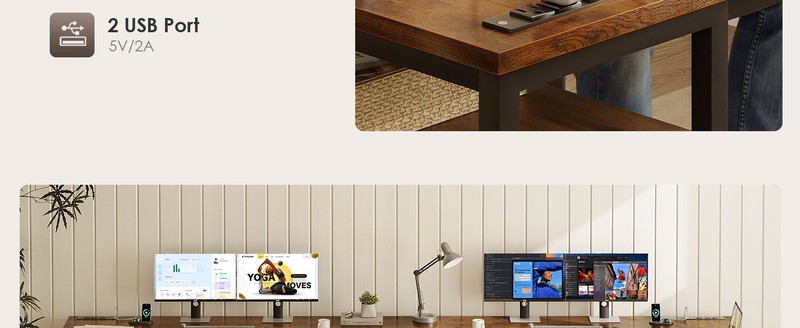 63 inch L Shaped Computer Desk with Drawers, Reversible Computer Desk with gallery