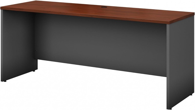 Bush Business Furniture Series C 72W Credenza Desk in Hansen Cherry, Large