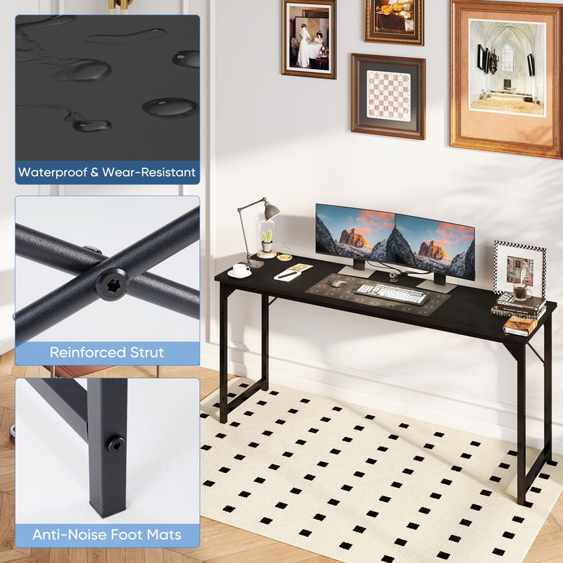 Edx 63 inch Computer Desk Modern Writing Desk, Industrial Office Desk, Sturdy La gallery