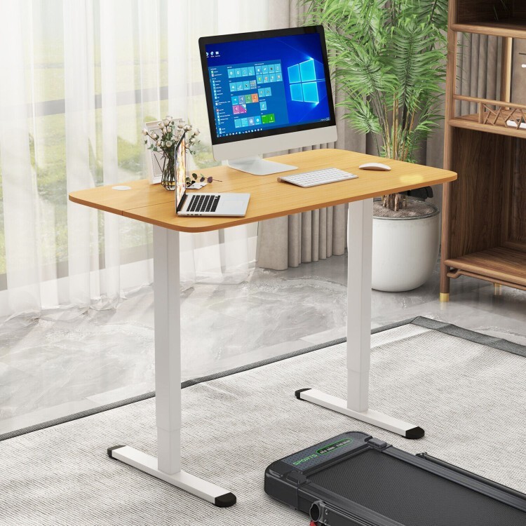 Electric Sit Standing Desk Adjustable Table Home Office Heavy-duty Metal Frame gallery
