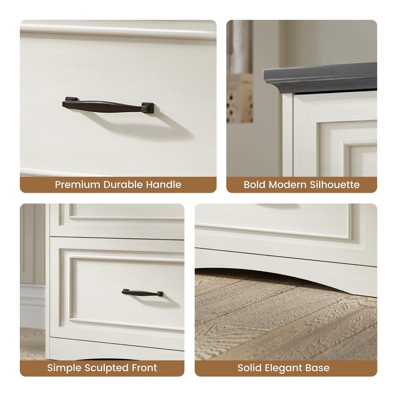 Farmhouse File Cabinet, 30" Lateral Filing Cabinet with 2 Drawers and Hanging... gallery