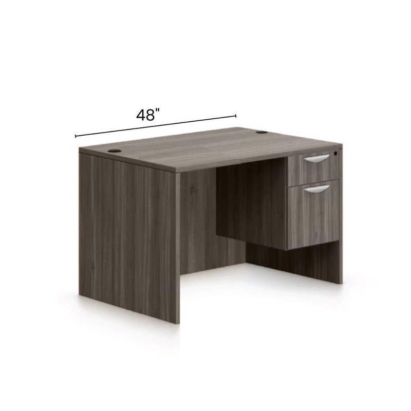 GOF Office Desk w/ Hanging Pedestal-Computer Workstation (Artisan Gray, 30″D)