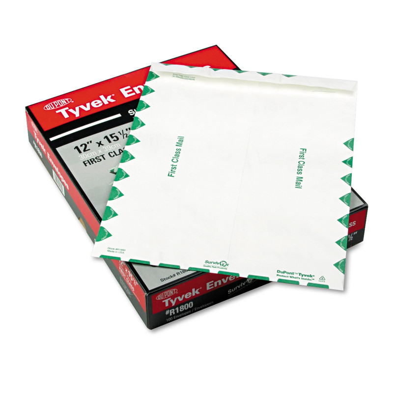 Quality Park Survivor R1800 Tyvek Usps First Class Mailer 12 X 15 1/2 White Of