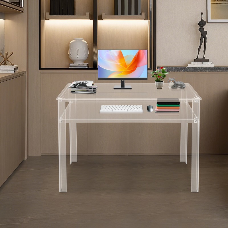 Acrylic Clear Desk Home Desk Laptop Study Table Modern Clear Desk 50*100*75cm