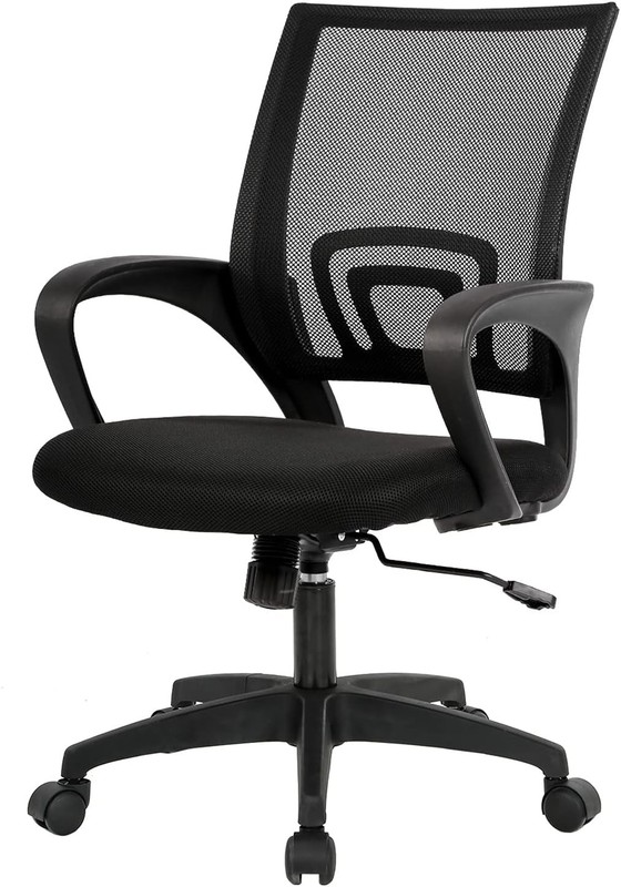 BestOffice Ergonomic Mid-Back Swivel Desk Chair Breathable Mesh Lumbar Support