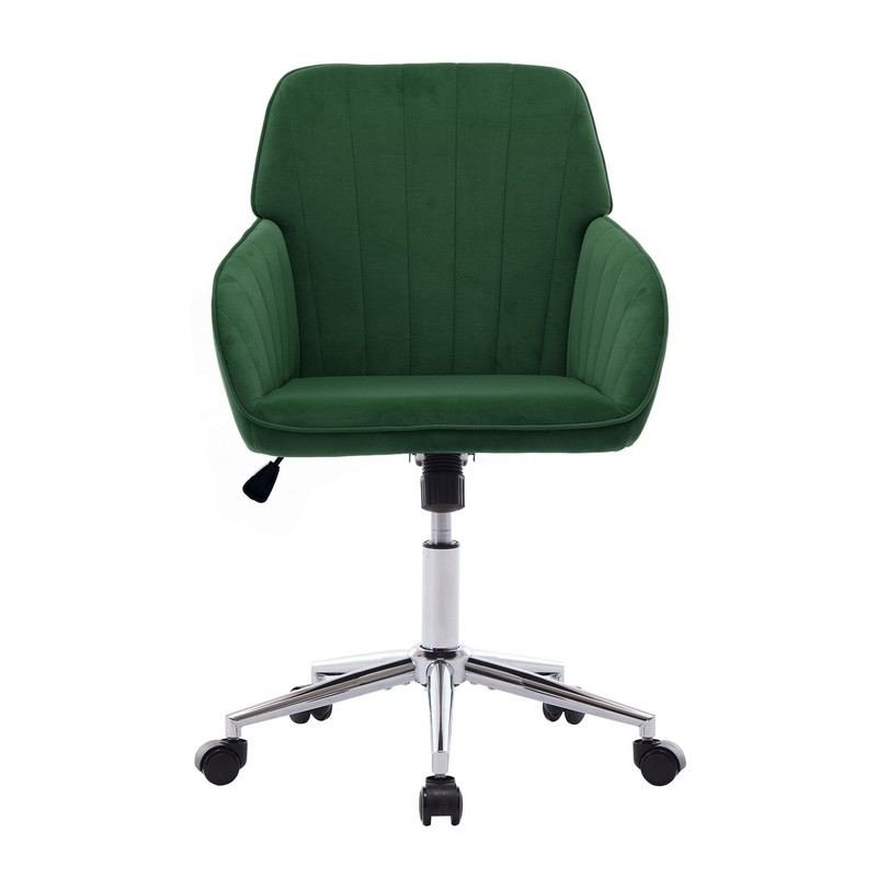 Home Office Computer Desk 360° Swivel Game Chair Velvet Armchair Tilt 5-Caster gallery