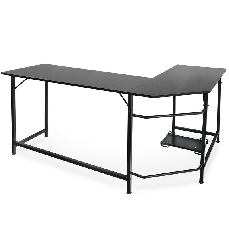 L-Shaped 66"Computer Desk Corner Gaming Desk PC Laptop Study Table Workstation gallery