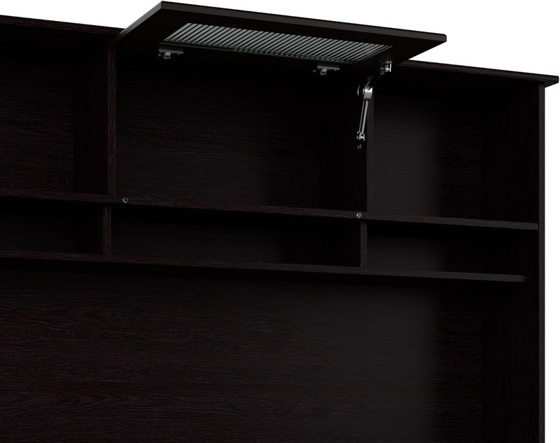 Espresso Oak Bush Furniture Cabot 60W Desk Hutch for Stylish Office Storage gallery