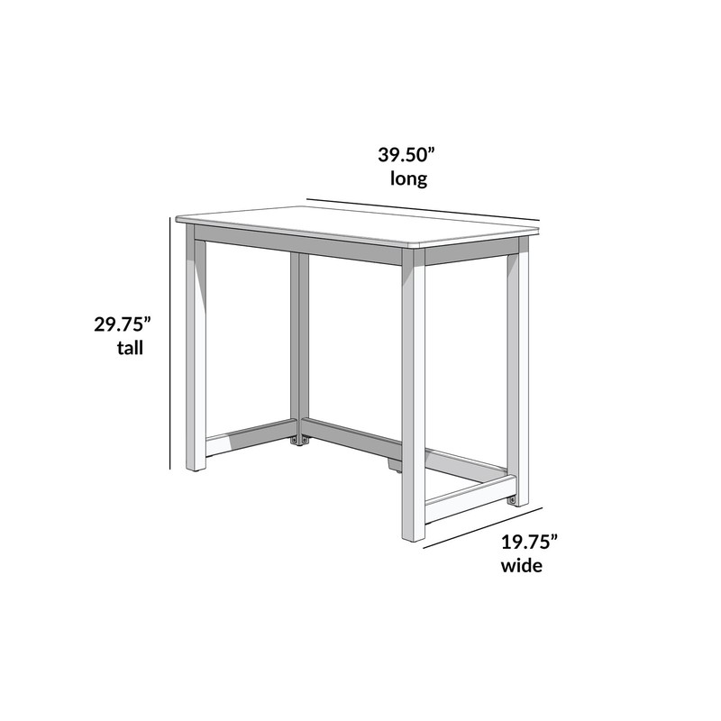 Solid Wood Desk, 40 Inches, Blue gallery