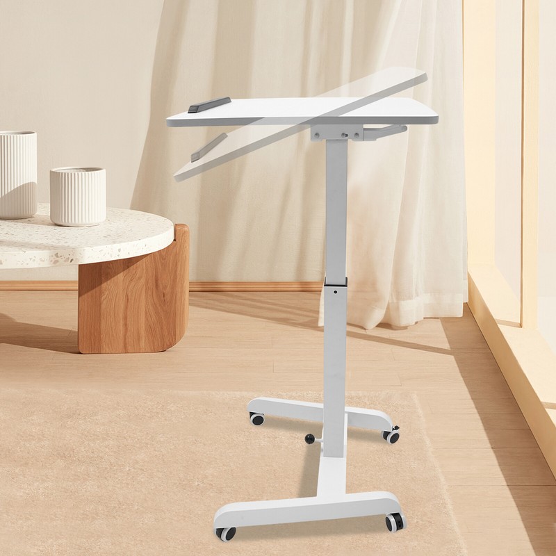 Adjustable Height Standing Desk Rolling Laptop Cart Mobile Podium Tilt w/ Wheels gallery