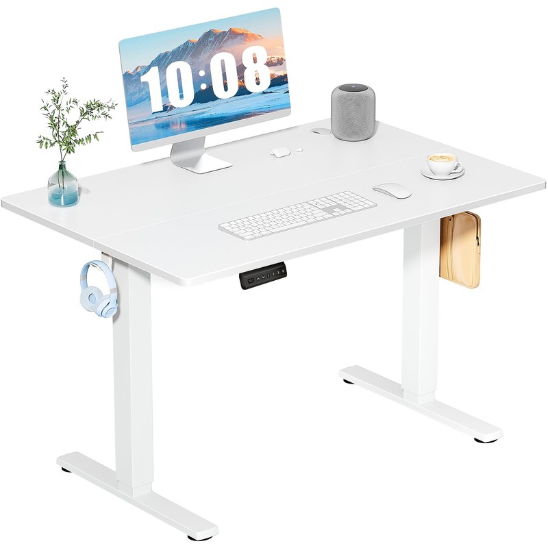 DUMOS 40 Inch Electric Standing Desk Height Adjustable, Sit to Stand Up Compu…