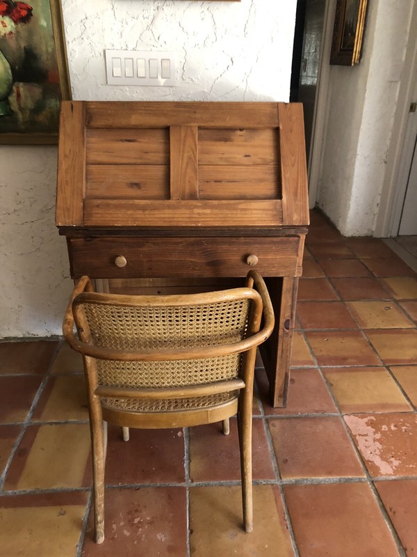 solid wood Drop Down desk w/lighting