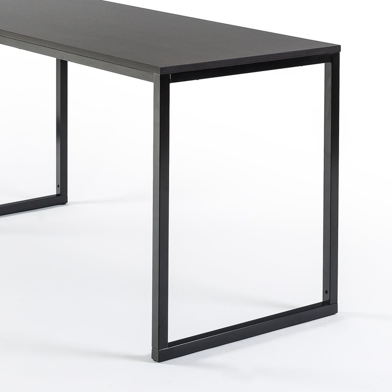 Jennifer 55" Desk - Black Frame, Espresso Top, Office Computer Workstation gallery