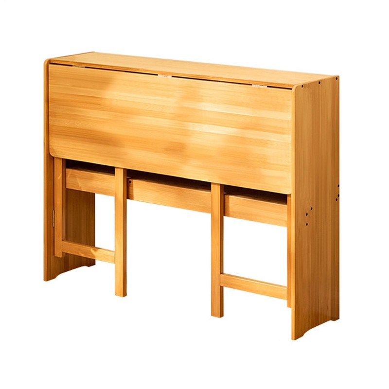 Folding Desk Table Multipurpose Dining Table W/Storage Shelf Home Space-Save