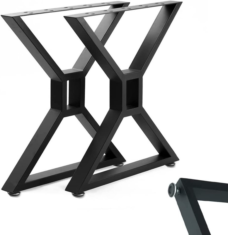 Metal Table Legs Set of 2 – Heavy Duty Industrial Desk&Furniture Legs, 28″x23.6″
