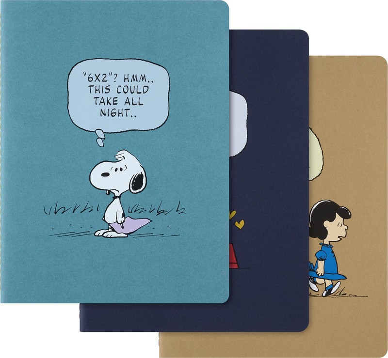 Moleskine Limited Edition Peanuts Set of 3 Cahier Journals, Soft Cover, XL (7.5″