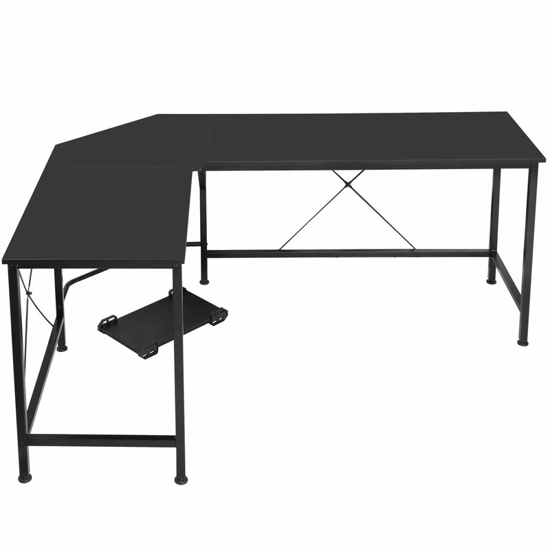 66″ L-Shaped Computer Desk Desktop Wall Corner Bedroom Home Study Workstation