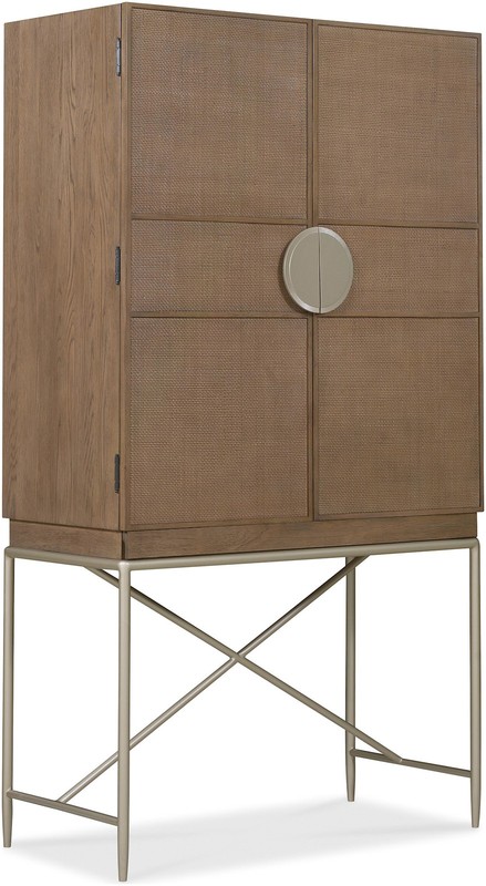 Hooker Furniture 6072-10309 Sonnet 40″ Oak and Cane 2 Drawer – White Oak / Woven