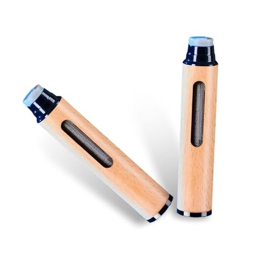 Handmade Wooden Portable Ashtrays, Anti-Drop Ash Catcher with 5.2mm 2 PCS Black