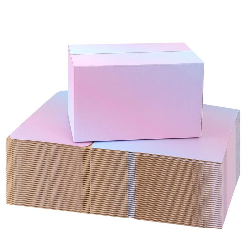 OUGEBOX 30pk 10x7x6 Powder Blue Shipping Boxes, Small Business Corrugated