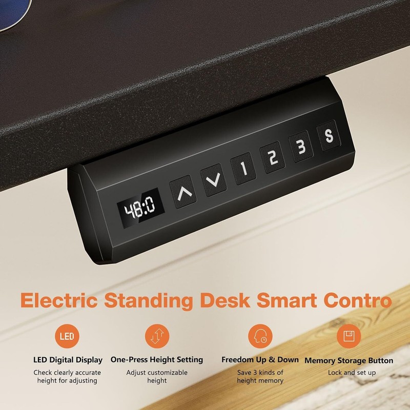 40-63 Inch Electric Standing Desk Home Office Height Adjustable Computer Table gallery