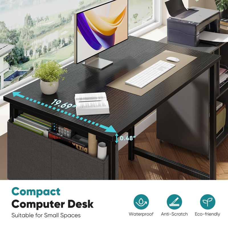 Computer Desk 31 Inch Home Office Desks for Small Spaces, Gaming Writing Stud... gallery