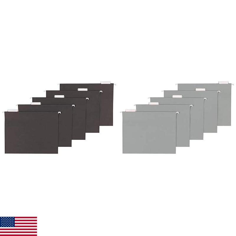 Amazon Basics 25-Count Hanging File Folders, Letter Size, Made of 100% Recycled