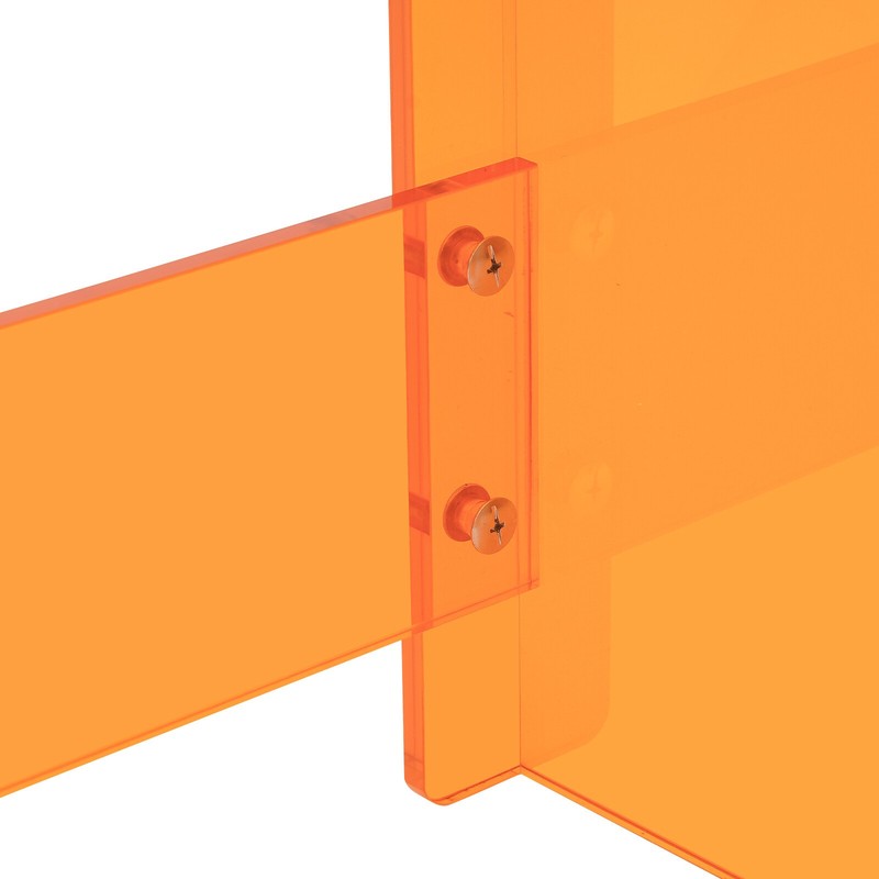2-Tier Orange Acrylic Desk - Stylish Entryway Table for Home & Office gallery