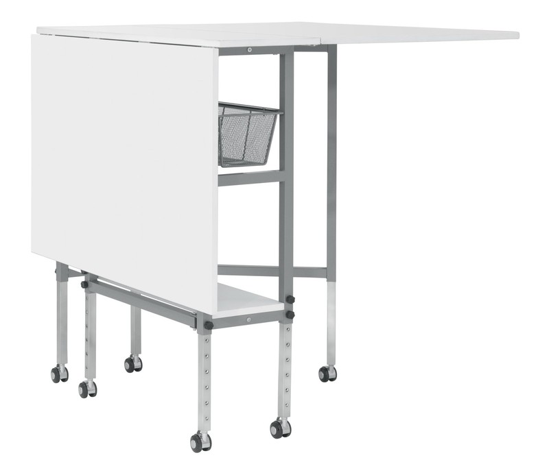 Hobby and Cutting Table Arts and Crafts Table with 2 Mesh Storage Drawers