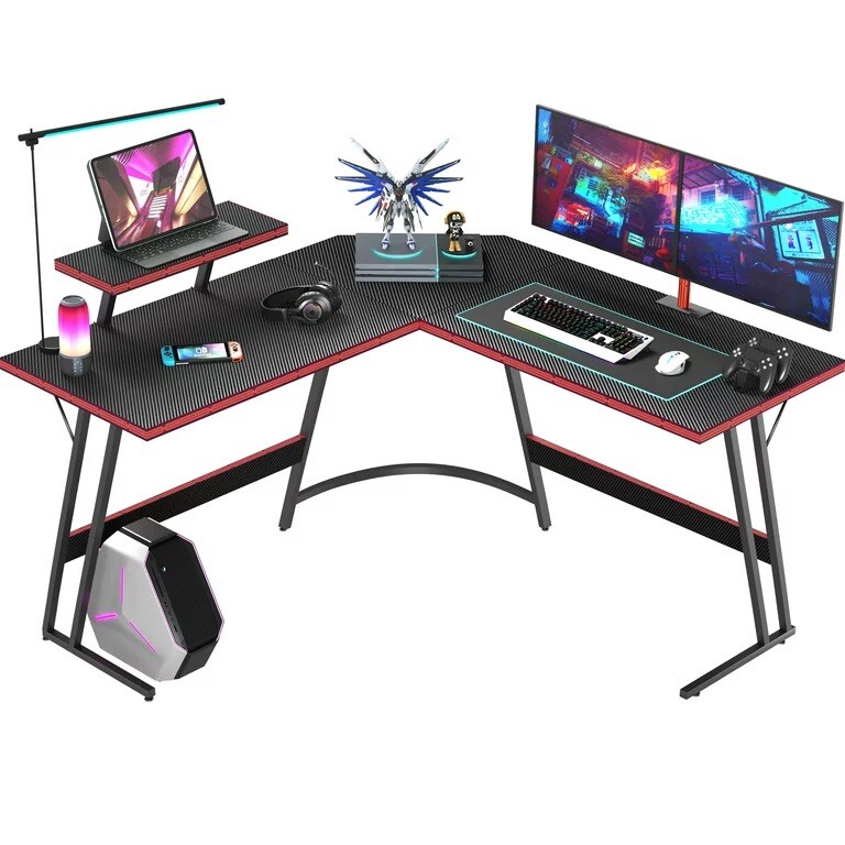 Homall L Shaped Gaming Desk Computer Corner Desk PC Gaming Desk Table with Large