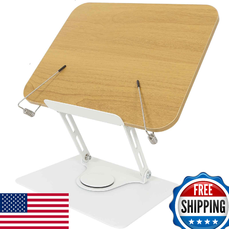 MNKXL 360° Rotating Book Stand Holder for Reading Hands-Free – Adjustable