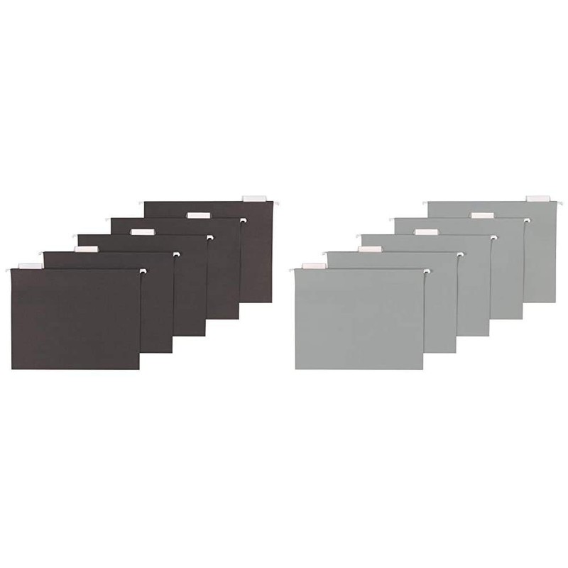 Amazon Basics 25-Count Hanging File Folders, Letter Size, 100% Recycled