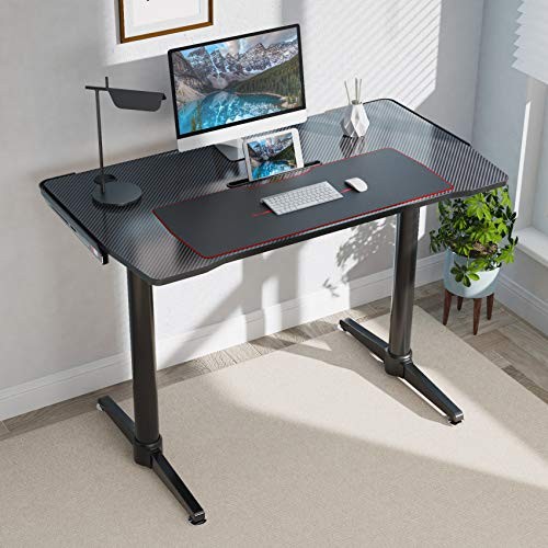 EUREKA ERGONOMIC 43 INCH CURVED GAMING DESK WITH MOUSE PAD - Scratch & Dent gallery