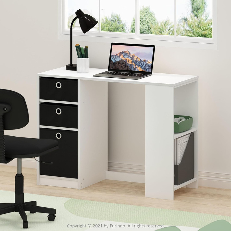 Jaya Gaming Desk with Drawer - Stylish White Computer & Writing Desk gallery
