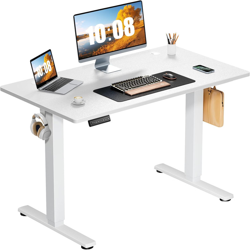 Electric Standing Desk Adjustable Height, 40X24 Inch Sit Stand up Home Office De