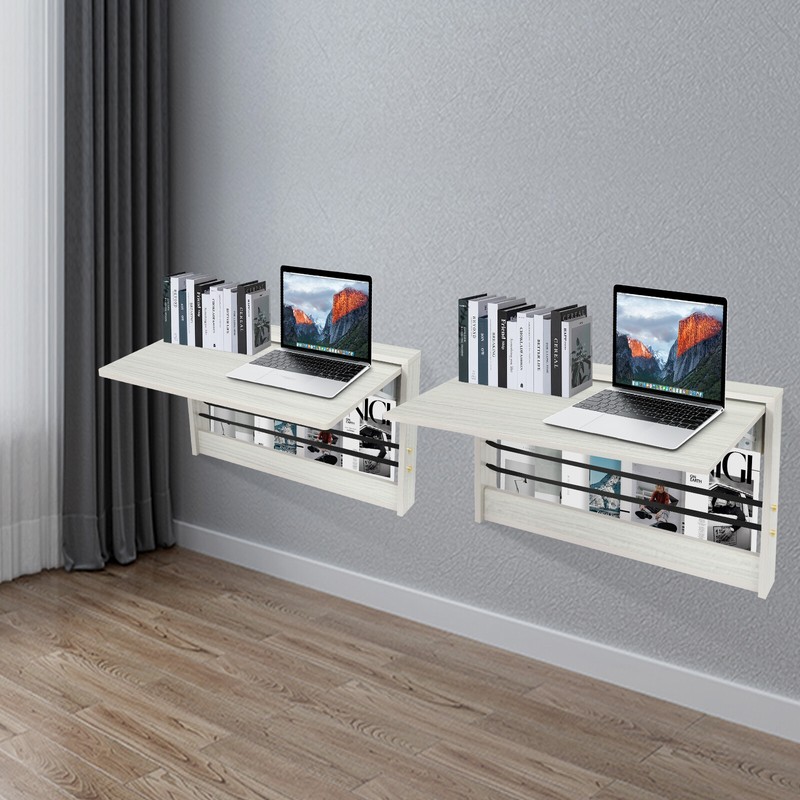 Folding Table Laptop Desk Wall Mounted Folding Table Space Saving 23.6*13 in gallery