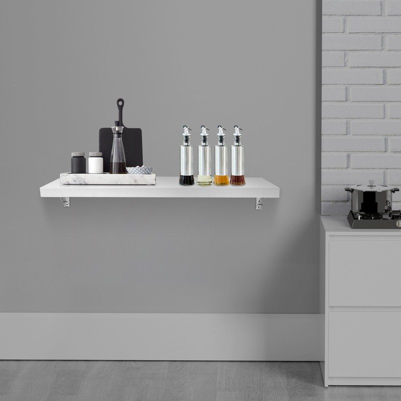 Wall-mounted Folding Shelf For Small Spaces Stainless Steel Folding Table gallery